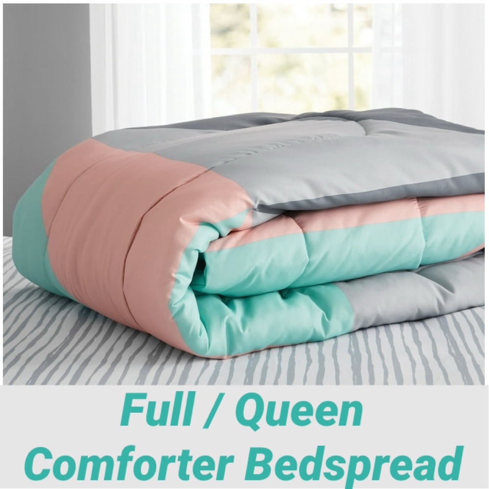 Comforter Bedspread Colorful Geometric Contemporary Retro Pattern Full Queen